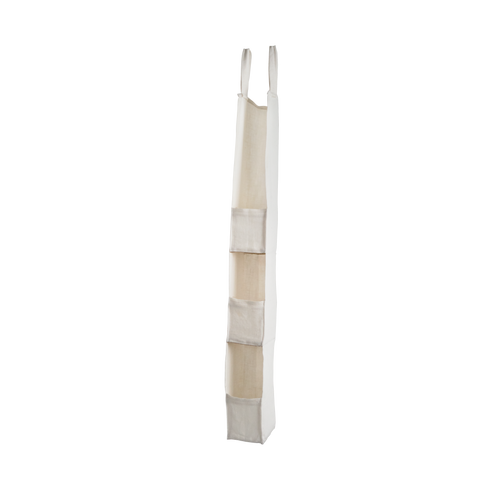 Tall white shelf with multiple shelves on a white background